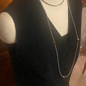 Jacque and Koko Black leather vest Size 14/16